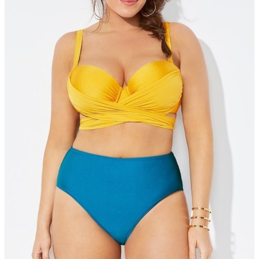 GabiFresh x Swimsuits For All wrap bikini top